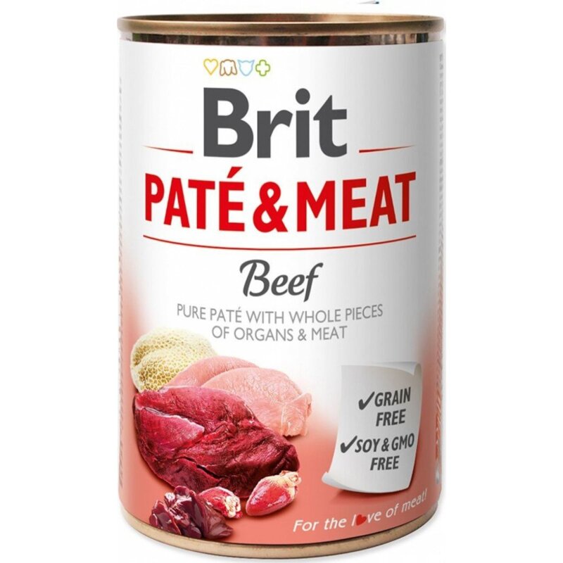 Brit Pate&Meat Mokra Karma dla Psów Wołowina Puszka 400g