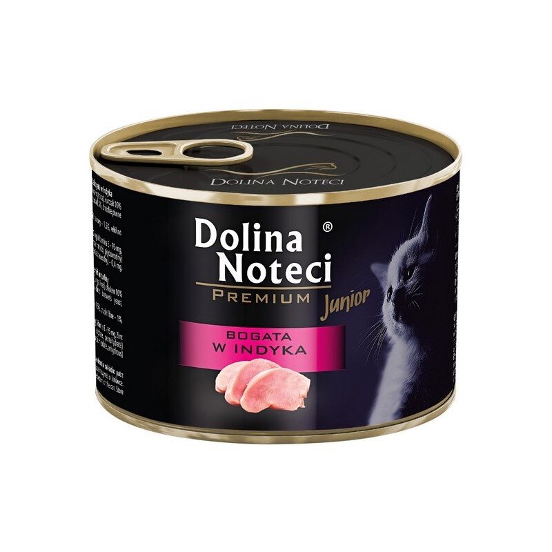 Dolina Noteci JUNIOR PREMIUM 185 g bogata w indyka Mokra karma dla kota