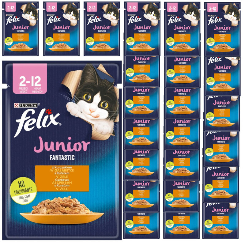 Felix Fantastic Junior Karma Dla Kociąt Kurczak W Galaretce Saszetka 26x85g