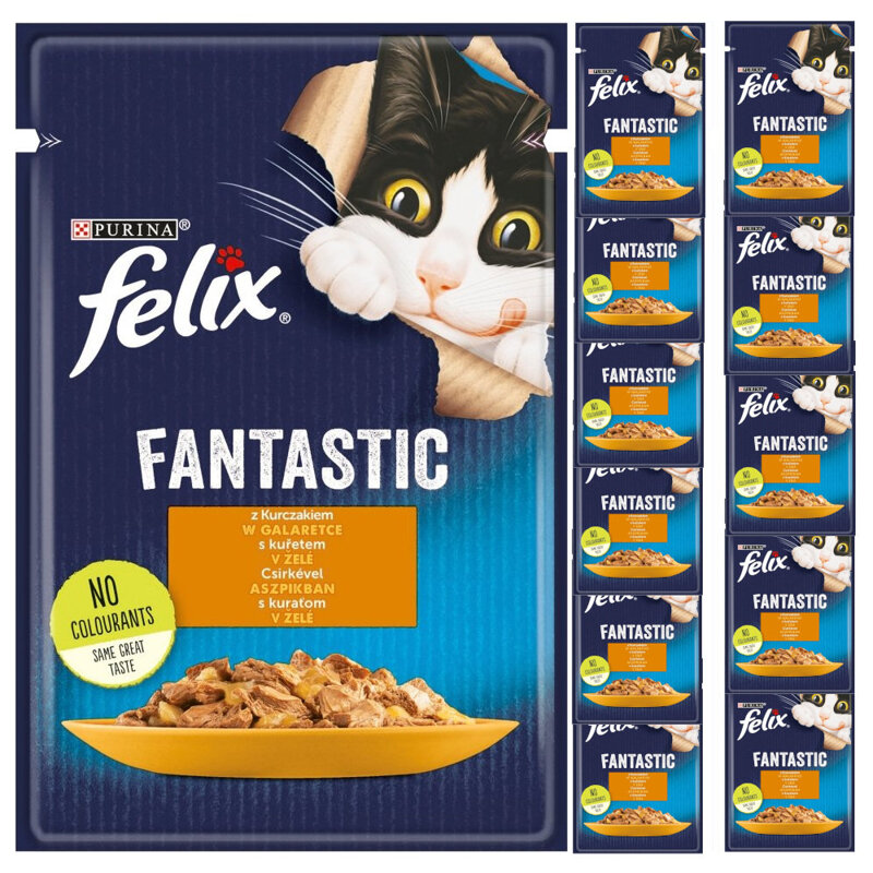 Felix Fantastic Karma Dla Kotów Kurczak W Galaretce Saszetka 12x85g