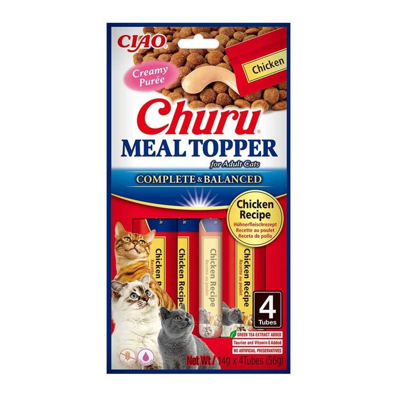 Inaba Cat Meal Topper 4x14g (56g) Kremowy Przysmak Dla Kota Pasta z Kurczakiem