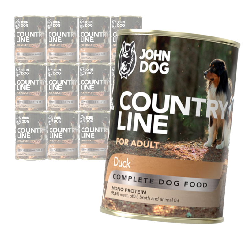 John Dog Country Line Mokra Karma Dla Dorosłych Psów Z Kaczką 12x400g