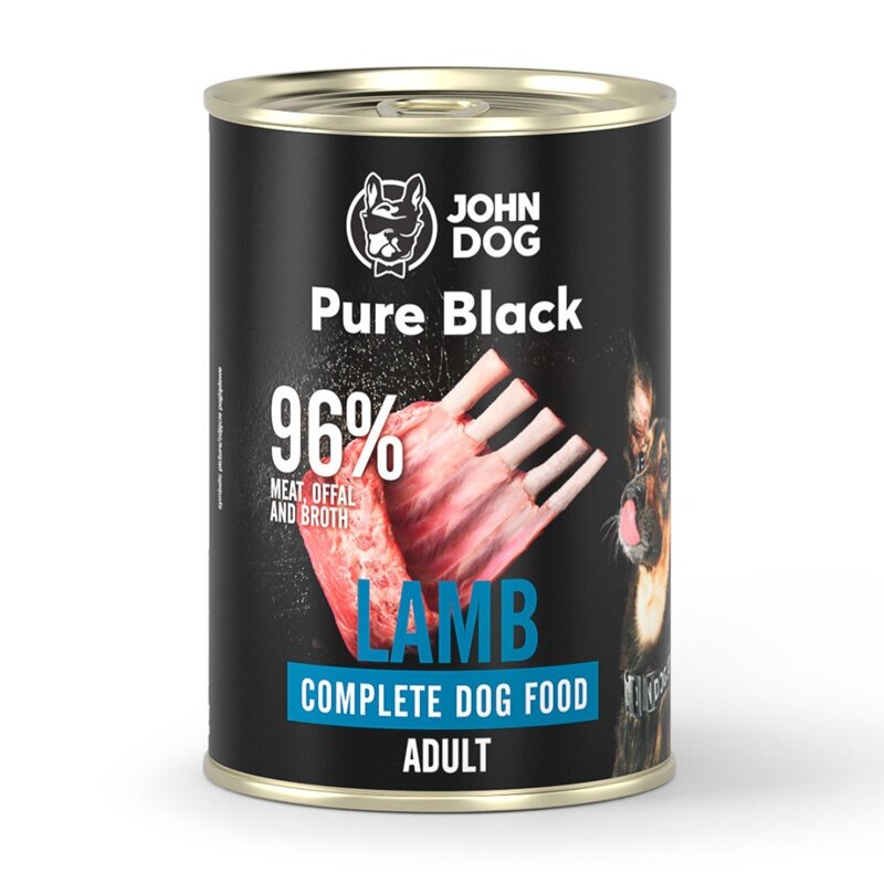 John Dog Karma Mokra Dla Psa Pure Black Jagnięcina Puszka 400g