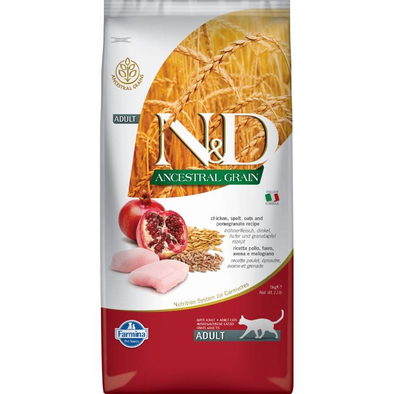 N&D Ancestral Chicken & Pomegranate Adult 5kg Sucha Karma Dla Kota Kurczak Granat