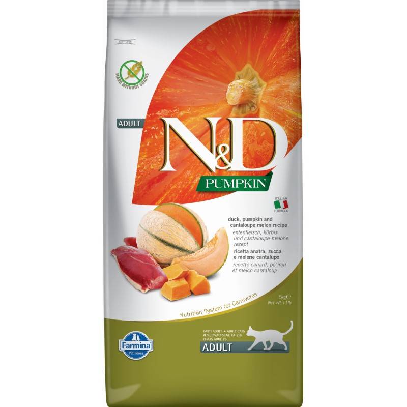 N&D Cat Pumpkin Duck & Cantaloupe 5kg Karma sucha z kaczką, dynią i Cantaloupe