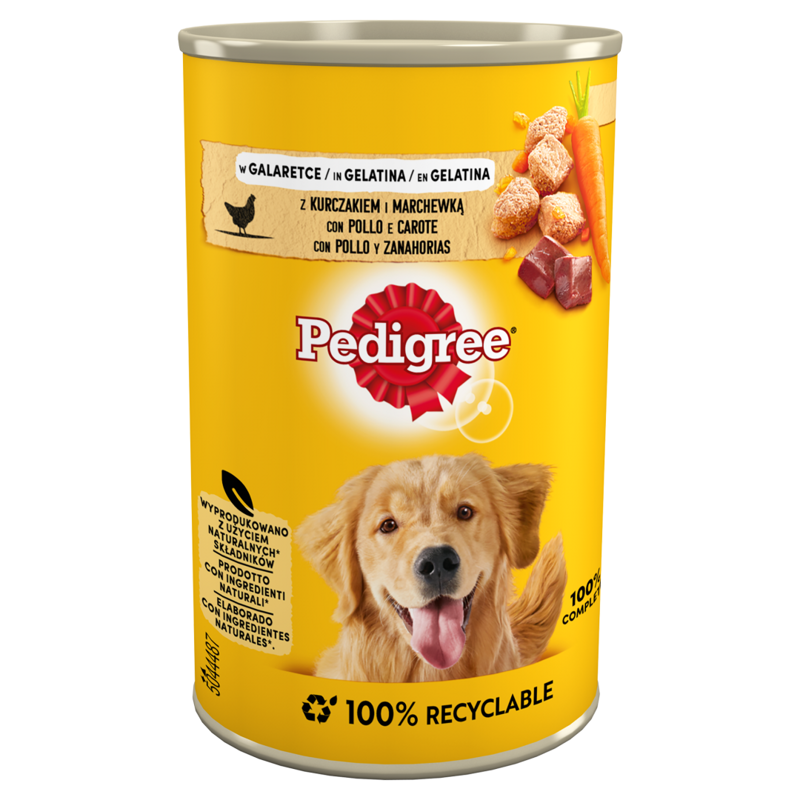 PEDIGREE Adult puszka 400g - Mokra Karma dla Psów z Kurczakiem i Marchewką w Galaretce