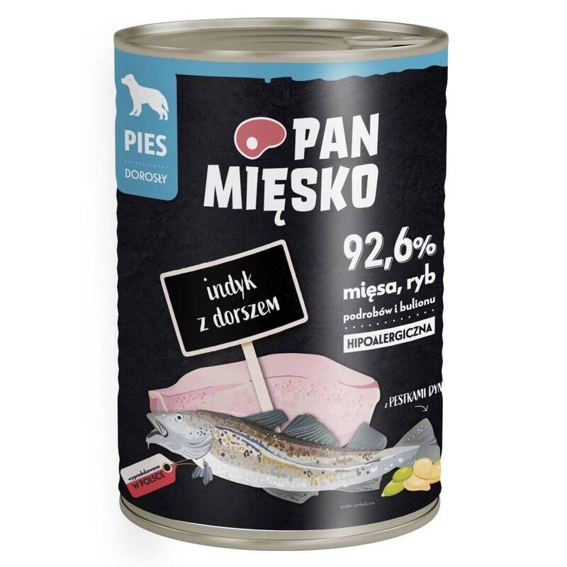 Pan Mięsko Mokra Karma Dla Psa Indyk Z Dorszem 400g