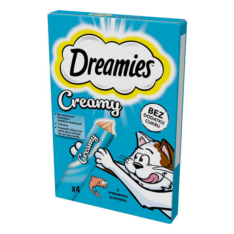 Przysmak Dla Kota Dreamies Z Wybornym Łososiem 4x10g