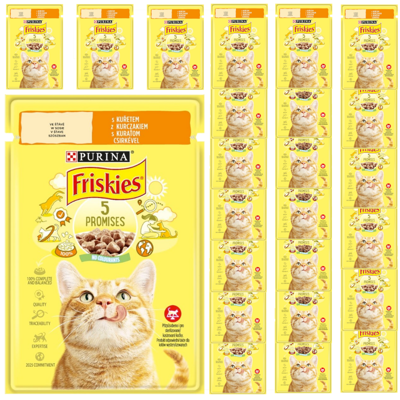 Purina Friskies z Kurczakiem 24x85g Mokra Karma Dla Kota w Sosie