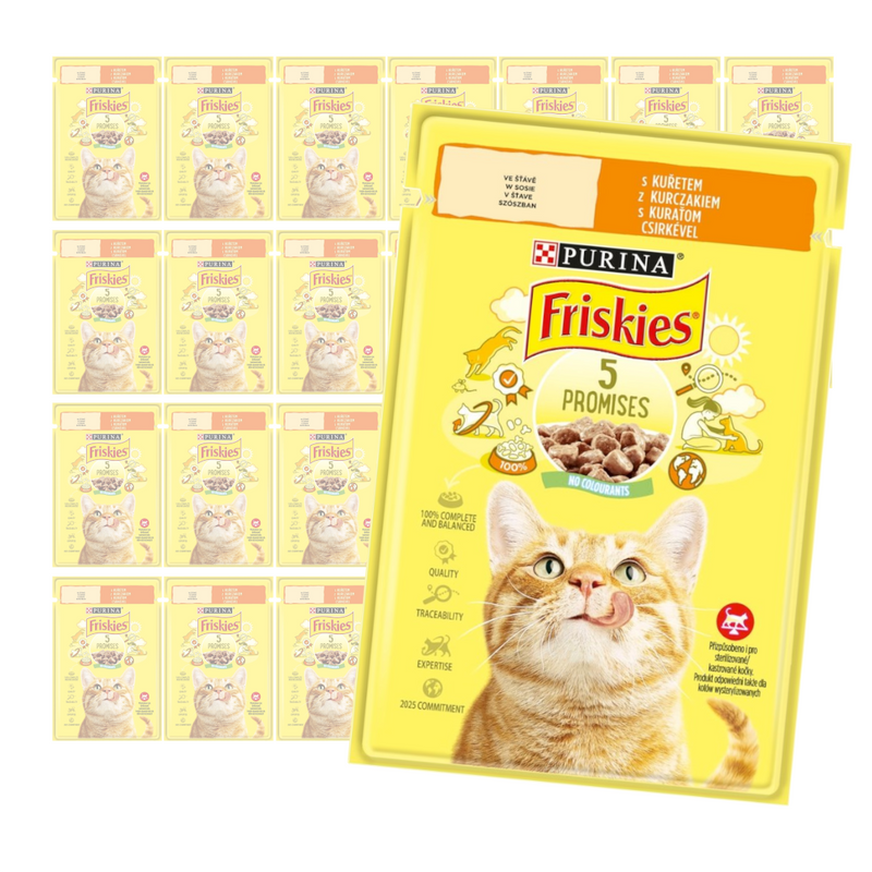 Purina Friskies z Kurczakiem 26x85g Mokra Karma Dla Kota w Sosie