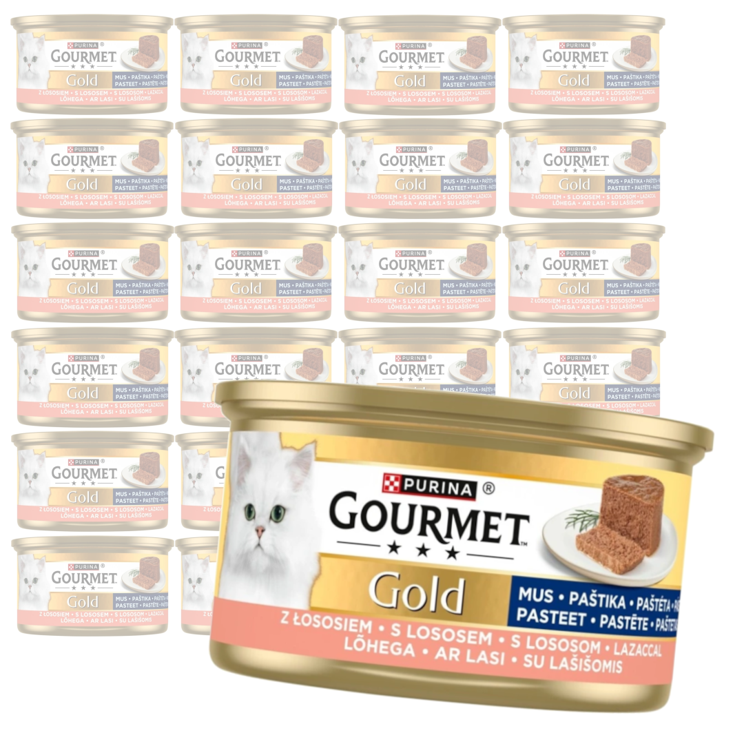 Purina Gourmet Gold Mus z Łososiem 24x85g Mokra Karma Dla Kota