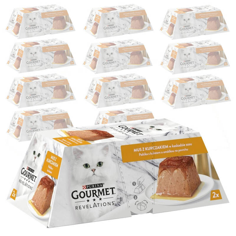 Purina Gourmet Revelations Mus z Kurczakiem 24x57g Mokra Karma Dla Kota w Sosie