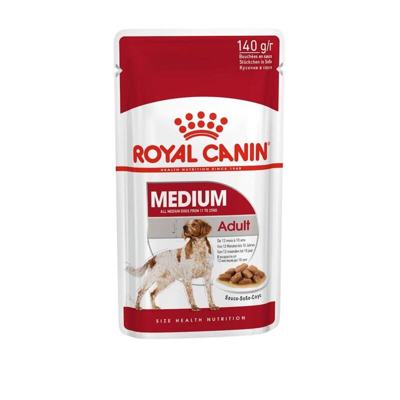 Royal Canin Medium Adult 140g Mokra Karma W Sosie Dla Psów Dorosłych Ras Średnich