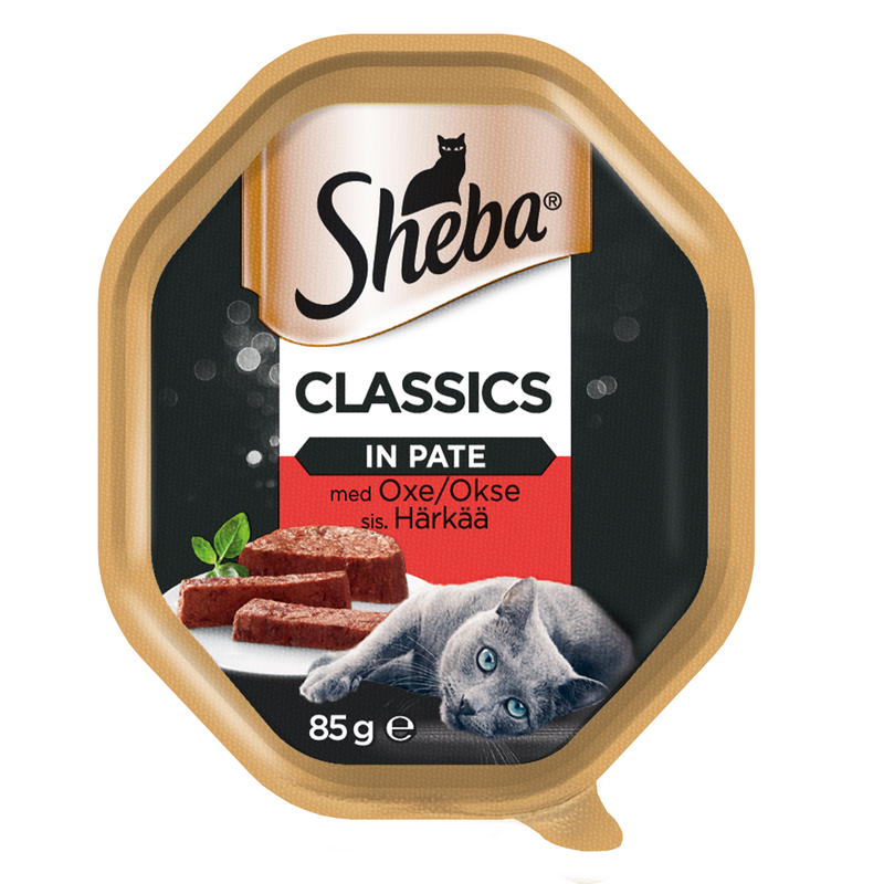 SHEBA Classics 85g z Wołowiną - mokra karma dla kotów w pasztecie