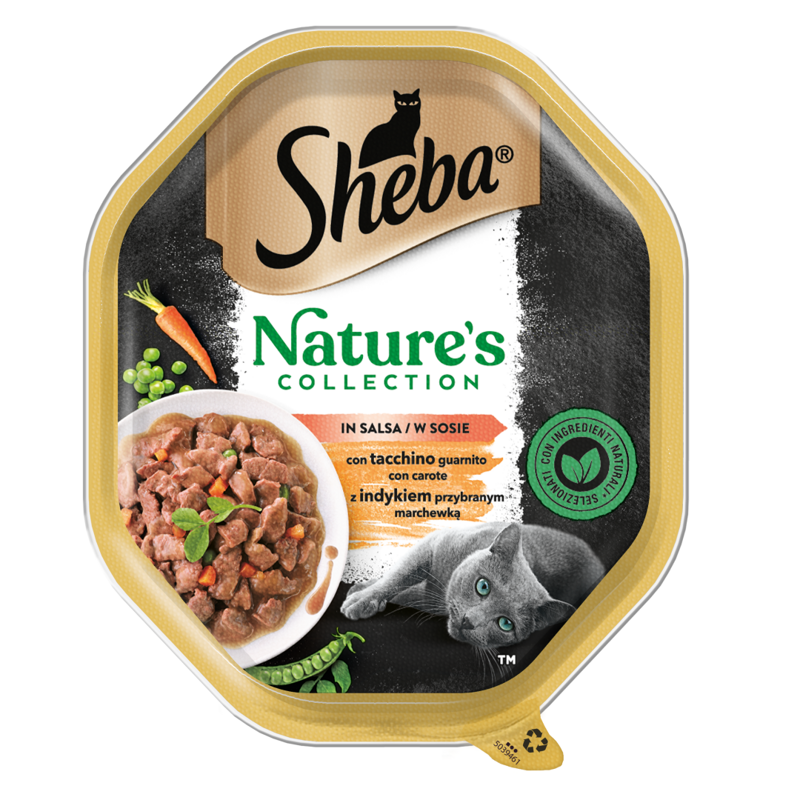 SHEBA tacka 85g Nature's Collection – mokra karma dla dorosłych kotów, w sosie z indykiem przybranym marchewką