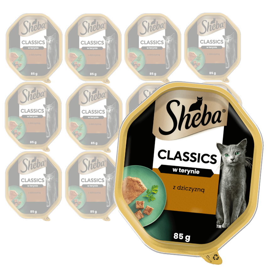 Sheba Classics Tacka 12x85g Mokra Karma Pełnoporcjowa Dla Kota Z Dziczyzną W Terynie