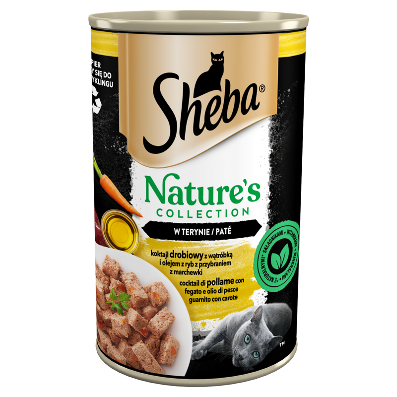 Sheba Nature's Collection 400g Mokra Karma Dla Kotów Koktajl Drobiowy Z Wątróbką I Olejem Z Ryb W Pasztecie