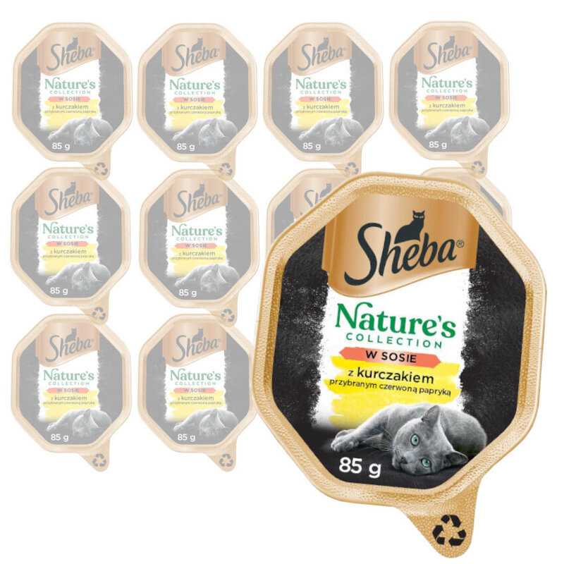 Sheba Nature's Collection Z Kurczakiem I Czerwoną Papryką W Sosie 12x85g Mokra Karma Dla Dorosłych Kotów