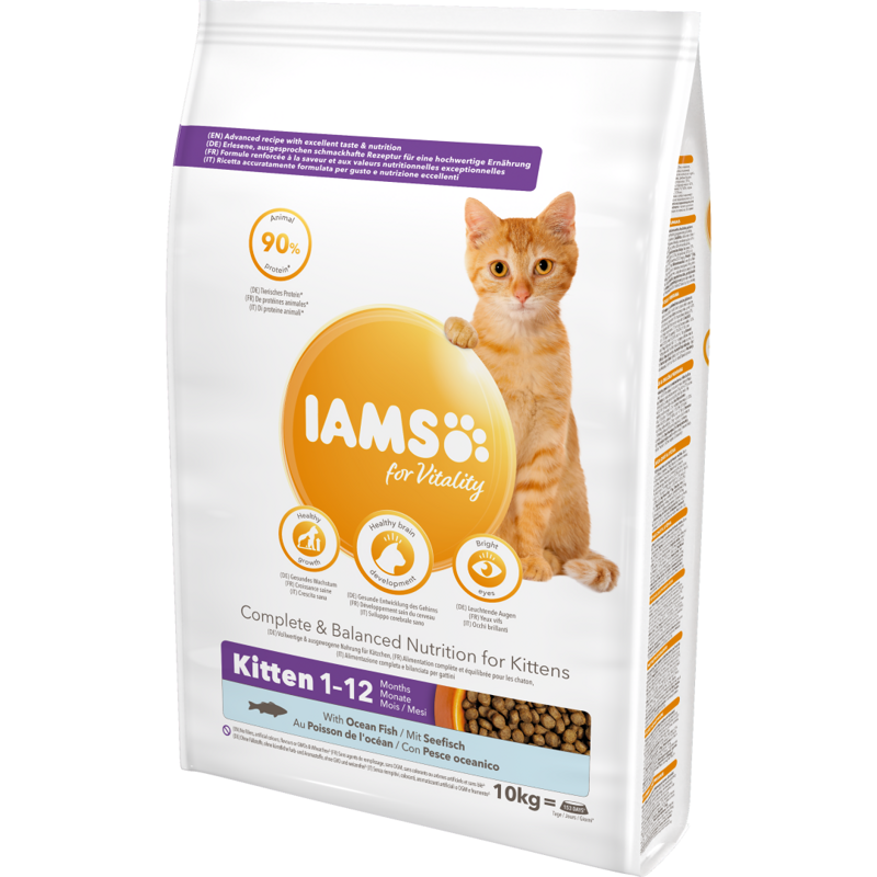 Sucha Karma Iams for Vitality Dla Kociąt Z Rybami Oceanicznymi 10kg