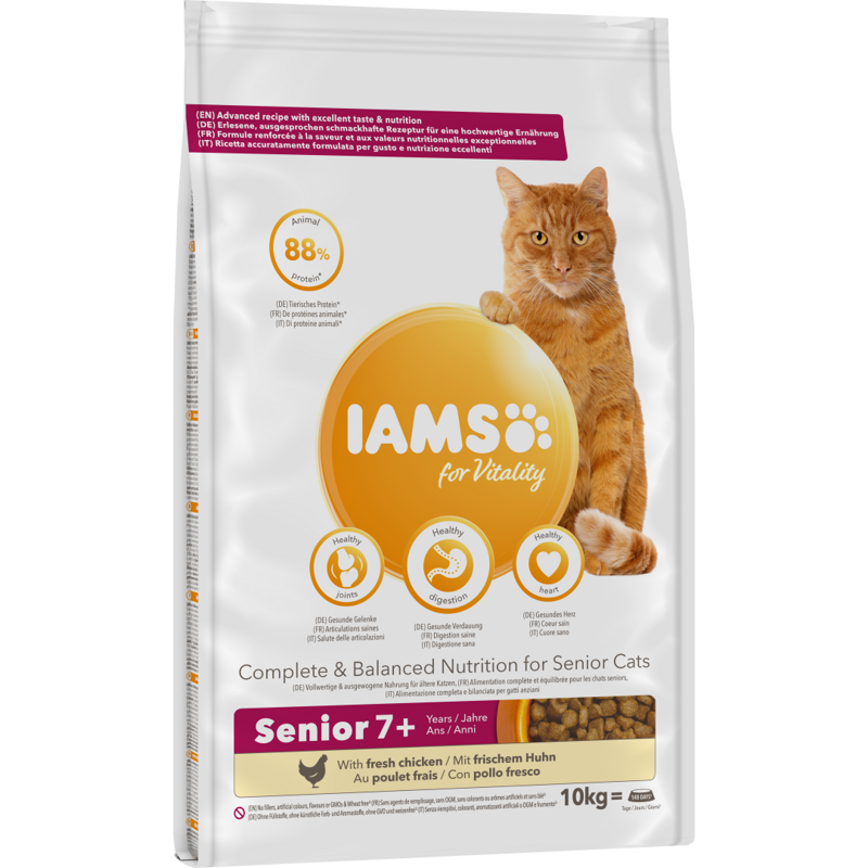 Sucha Karma Iams for Vitality Dla Starszych Kotów Ze Świeżym Kurczakiem 10kg