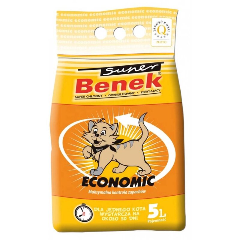 Super Benek Economic 5l Żwirek Bentonitowy Dla Kota