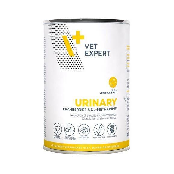 Vet Expert Urinary Mokra Karma Weterynaryjna Dla Psa Z Kurczakiem 400g Wspomaga Funkcje Układu Moczowego