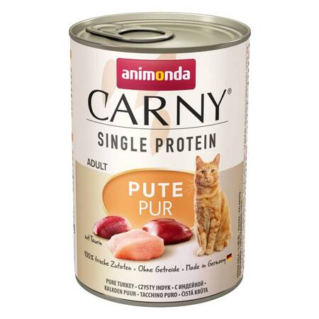 Animonda Carny Single Protein 400g Mokra Karma Dla Kota Czysty Indyk