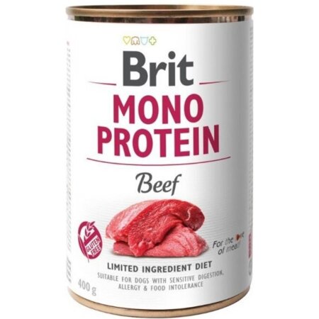 Brit Mono Protein 400g Mokra Karma dla Psów Wołowina Puszka 