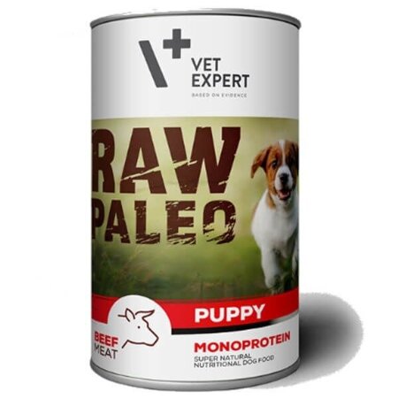 Karma Mokra dla Szczeniąt VetExpert RAW PALEO Puppy Beef 400g - z Wołowiną