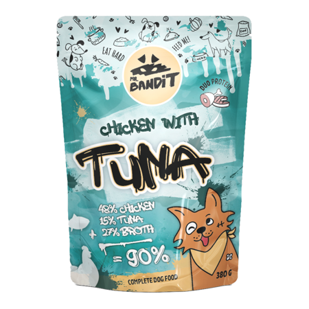 Mr. Bandit Chicken with Tuna 380g Mokra Karma Dla Psa Kurczak Z Tuńczykiem