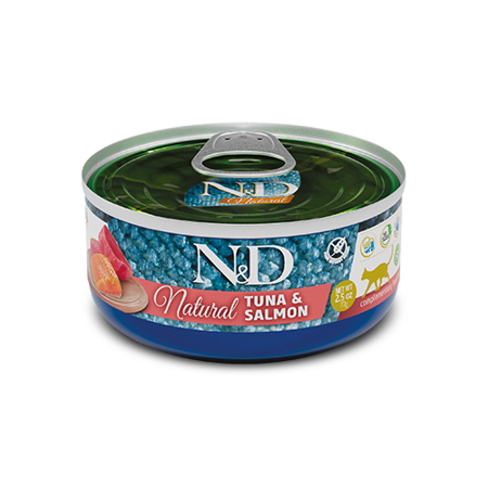 N&D Cat Natural Tuna & Salmon 70g Mokra Karma Dla Kota Tuńczyk Łosoś