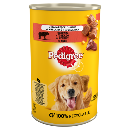 PEDIGREE Mokra Karma Z Wołowiną W Galaretce 400g Dla Dorosłych Psów