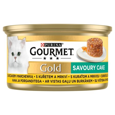 Purina Gourmet Gold z Kurczakiem i Marchewką 85g Mokra Karma Dla Kota Savoury Cake