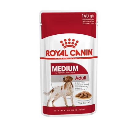 Royal Canin Medium Adult 140g Mokra Karma W Sosie Dla Psów Dorosłych Ras Średnich