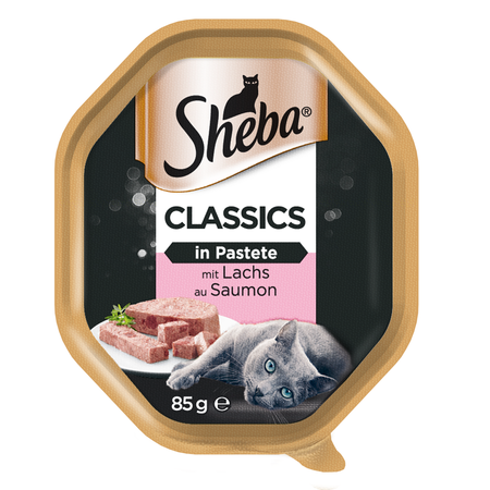 SHEBA Classics 85g z Łososiem - mokra karma dla kotów w pasztecie