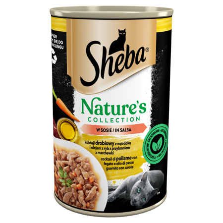 Sheba Nature's Collection 400g Mokra Karma Dla Kotów Koktajl Drobiowy Z Wątróbką I Olejem Z Ryb W Sosie