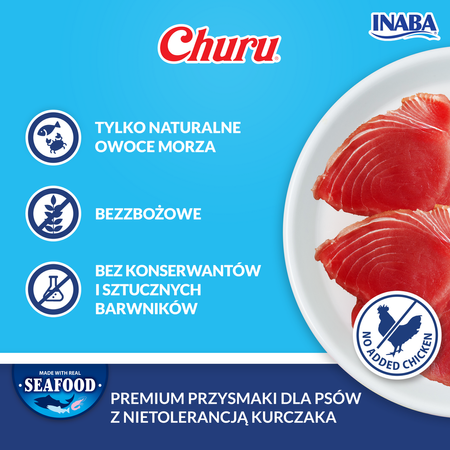 Inaba Dog Churu Przysmak Pasta Dla Psa 4x14g z Tuńczykiem