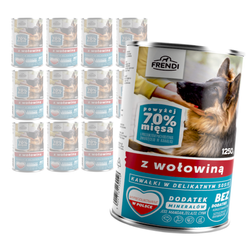 Frendi Mokra Karma Dla Psa Kawałki W Delikatnym Sosie Z Wołowiną 12x1250g