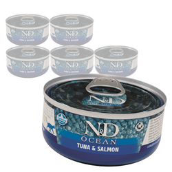Farmina N&D Cat Ocean Tuna and Salmon 6x70g Mokra Karma Dla Kota Tuńczyk Łosoś