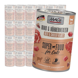 MAC's Cat 24x400g Mokra Karma Dla Kota Wołowina Serca Drobiowe