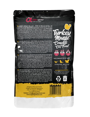 Alpha Spirit Turkey Mousse 85g Mus z Indyka Saszetka - Karma Mokra dla Kotów