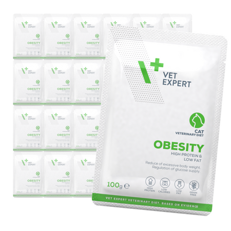 VetExpert Veterinary Diet Obesity Cat 24x100g Mokra Weterynaryjna Karma Dla Kotów Redukująca Nadmierną Masę Ciała