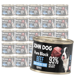 John Dog Pure Black Beef Puppies 24x200g Mokra Karma Dla Szczeniąt Z Wołowiną