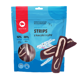 Maced Strips Z Kaczki I Dorsza Miękkie Mięsne Paski Przysmaki Dla Psa 500g
