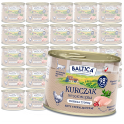 Baltica Smaki Regionów Kurczak 24x185g Bezzbożowa Mokra Karma Dla Kotów Sterylizowanych