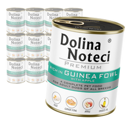 Dolina Noteci Premium Bogata w Perliczkę z Jabłkiem Puszka 12x800g Mokra Karma Dla Psa