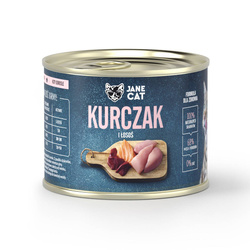 Jane Cat ADULT KURCZAK ŁOSOŚ 200g mokra karma dla kotów bez zbóż