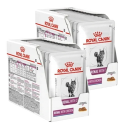 Royal Canin Veterinary Renal 24x85g Mokra Karma Z Kurczakiem W Sosie Dla Kotów Z Niewydolnością Nerek Zapobiega Powstawaniu Kamieni