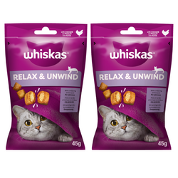  Whiskas Relaks i Odprężenie Przysmak Dla Kota Ciastka Z Kurczakiem 45g 1+1 GRATIS