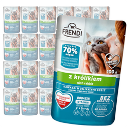 Frendi 24x100g Mokra Karma Dla Dorosłego Kota Kawałki w Sosie Z Królikiem